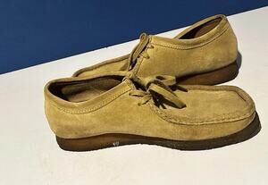 Clarks Originals Wallabee Suede Moc Toe Shoes Maple Tan Men’s Size 10